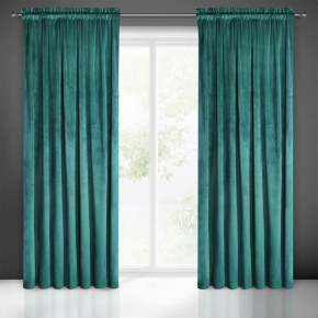 Rideau velours sur le ruban fronceur couleur turquoise 140x270 cm Rideau velours sur le ruban fronceur couleur turquoise 140x270 cm
