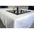 Nappe déperlante Vintage, 110x160 cm, couleur blanche, anti tache