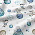 Tissu coton au métre imprimé, blanche