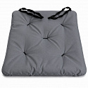 Coussin d'assise de jardin Oxford gris, 40 × 40 cm