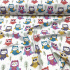 Tissu coton au métre imprimé Hiboux couleur blanche  395