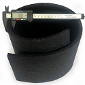 Feutrine technique 10 mm, 1300 g/m², largeur 100 cm, noir