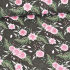 Tissu en coton au mètre, 125 g/m², largeur 160 cm, imprimé à jardin noir