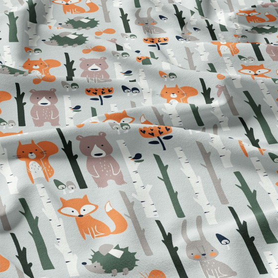 Bavlněné látky, metráž. Zvířata na Šedém