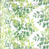 Tissu en coton au mètre, 125 g/m², largeur 160 cm, imprimé à acacia sur fond blanc