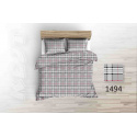 Linge de lit en flanelle avec fermeture, couleur Gris, 140x200 cm