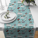 Tissu coton au métre imprimé Bateaux bleu