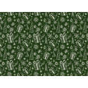 Tissus en coton de Noël au mètre, 160 cm motif Noël Vert