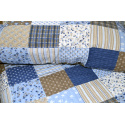 Linge de lit en crêpe avec fermeture éclair, couleur Bleu, 140x200 cm