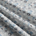 Tissu coton au métre imprimé Escargots couleur gris