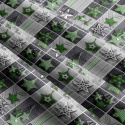 Tissus en coton de Noël au mètre, 160 cm motif Noël 47 verte