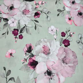 Tissu en coton au mètre, 125 g/m², largeur 160 cm, imprimé à fleurs Tissu en coton au mètre, 125 g/m², largeur 160 cm, imprimé à fleurs