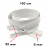 Fermeture à glissière en spirale Blanche  5 mm longueur 100 cm