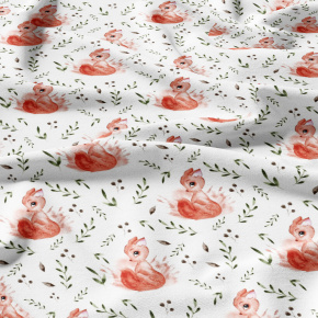 Tissu coton au métre imprimé Beloch couleur blanche