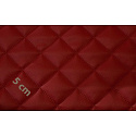 Simili cuir matelassé 5X5 cm, 540 g/m², largeur 145 cm, rouge