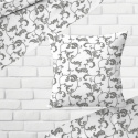Tissu coton au métre imprimé Oriental blanche 306
