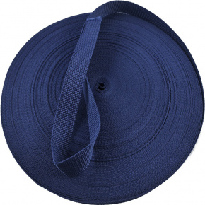 Ruban polypropylène renforcé pour sacs 25 mm couleur bleu marine (50 m)