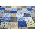 Linge de lit en crêpe avec fermeture éclair, couleur Bleu, 140x200 cm