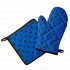 Gant et tapis de cuisine, Pois Bleu