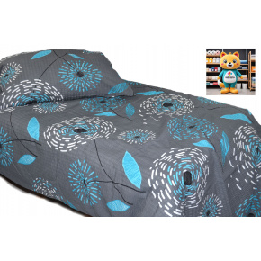 Linge de lit en crêpe avec fermeture éclair, couleur Graphite, 140x200 cm