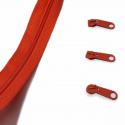 Fermeture à glissière en spirale orange 5 mm au métre