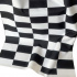 Tissu d'extérieur, déperlant pour transats et hamacs de jardin, Blanc-Noir Damier 5x10 cm