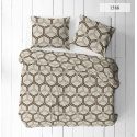 Linge de lit en coton avec fermeture, couleur Beige, 140x200 cm