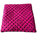 Coussin d'assise 40x40x2cm Pois Noir sur Amarante