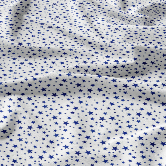 Tissu coton au mètre, 125 g/m², largeur 160 cm, imprimé Galaxie mini grenat et blanche