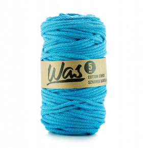 Cordons tressé coton 5 mm, 100 m,  couleur bleu 280