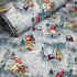 Tissus en coton de Noël au mètre, 160 cm motif Noël Gris