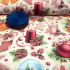 Tissus en coton de Noël au mètre, 160 cm motif Noël blanche