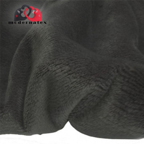 Tissu minky fausse fourrure, 320 g/m², largeur 160 cm, au métre noir