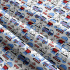 Tissu coton au métre imprimé Construction bleu