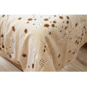 Linge de lit en crêpe avec fermeture éclair, couleur Beige, 140x200 cm 