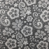 Tissu en coton au mètre, 125 g/m², largeur 160 cm, imprimé à ornement sur fond gris