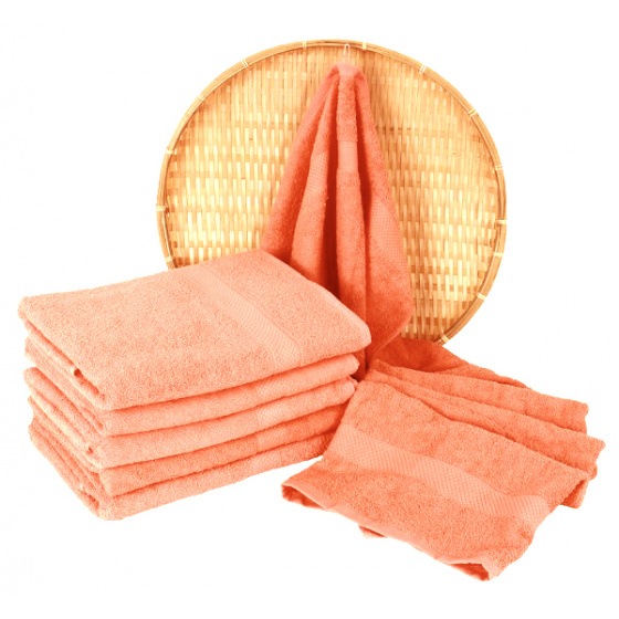 Serviette de bain 70x140 cm, couleur corail