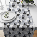 Tissu en coton uni au mètre, 125 g/m², largeur 160 cm, Triangulair gris 9 cm