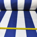 Tkanina Wodoodporna Premium wzór paski niebieskie
