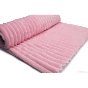 Minky tissu à rayures, 380 g/m², largeur 160 cm, rose clair Minky tissu à rayures, 380 g/m², largeur 160 cm, rose clair