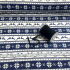 Tissus en coton de Noël au mètre, 160 cm motif Noël Bleu Marine