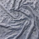 Tissu minky coeurs, 330 gr/m2, largeur 160 cm, bleu clair