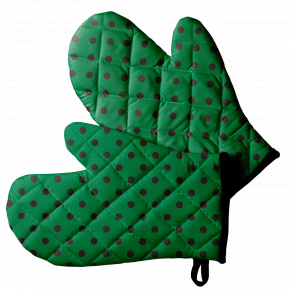 Un ensemble de gants de cuisine, Pois Vert Un ensemble de gants de cuisine, Pois Vert
