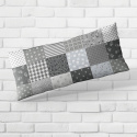 Linge de lit en flanelle avec fermeture, couleur Gris, 140x200 cm