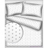 Tissu coton au mètre, 125 g/m², largeur 160 cm, imprimé Etoiles gris et blanche