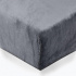 Drap microflanelle couleur gris fonce 90x200