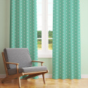 Tissu coton au mètre, 125 g/m², largeur 160 cm, imprimé Etoiles menthol    