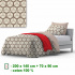 Linge de lit en coton avec fermeture, couleur Beige, 140x200 cm