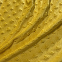 Tissu minky coeurs, 330 gr/m2, largeur 160 cm, jaune