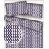 Tissu coton au métre couleur blanche zigzag grenat